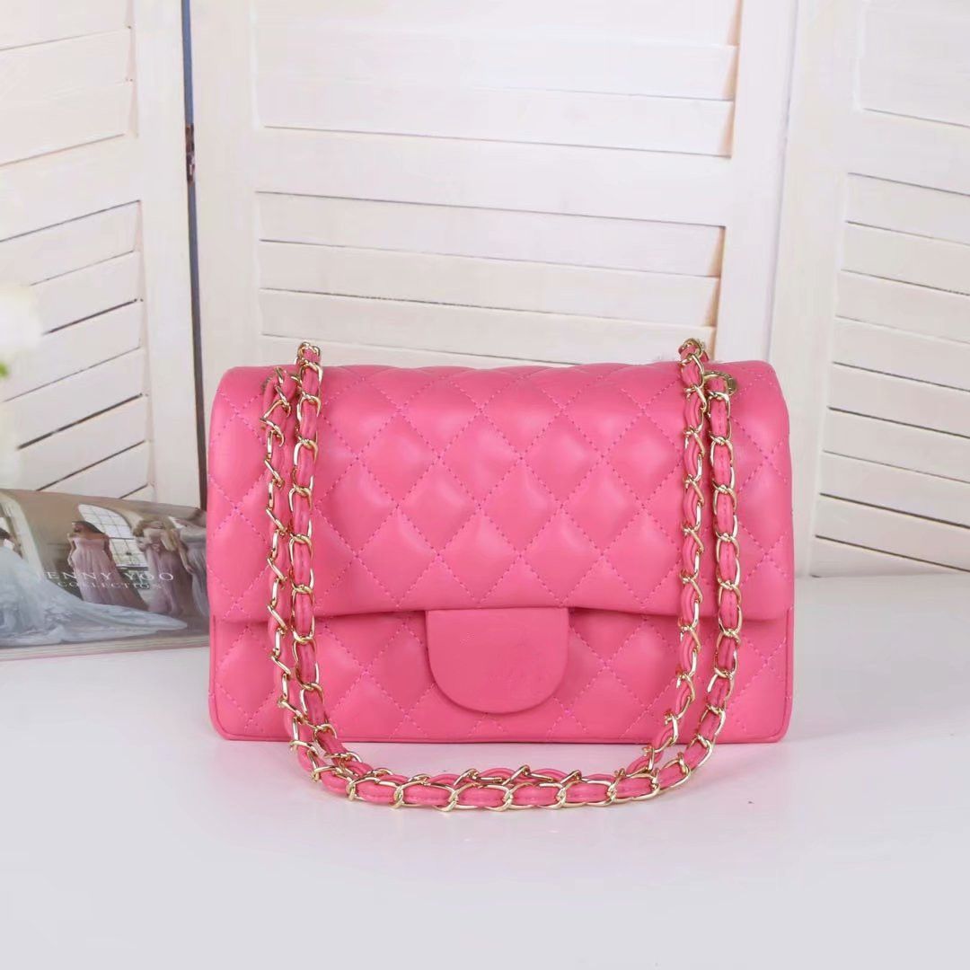 Top designer women handbag custom brand tote Women's leather gold chain crossbody black white pink cattle shoulder clutch famous brand shoulder bag 1002#