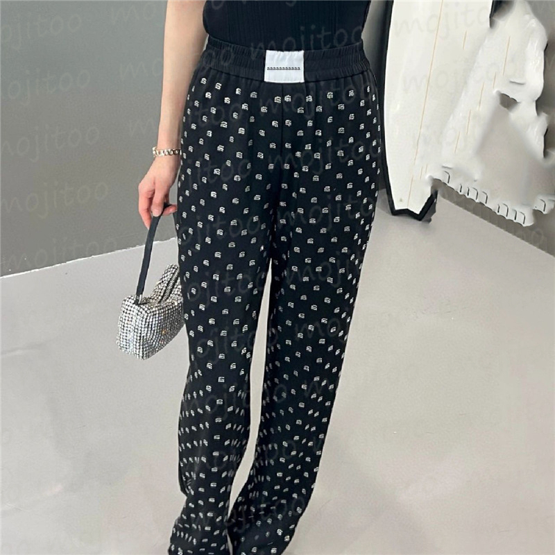 Women Pants Full Rhinestone Letter Elastic Waist Straight Trousers Fashion Design Ladies Casual Long Pant, Black
Women Pants Full Rhinestone Letter Elastic Waist Straight Trousers Fashion Design Ladies Casual Long Pant, Black