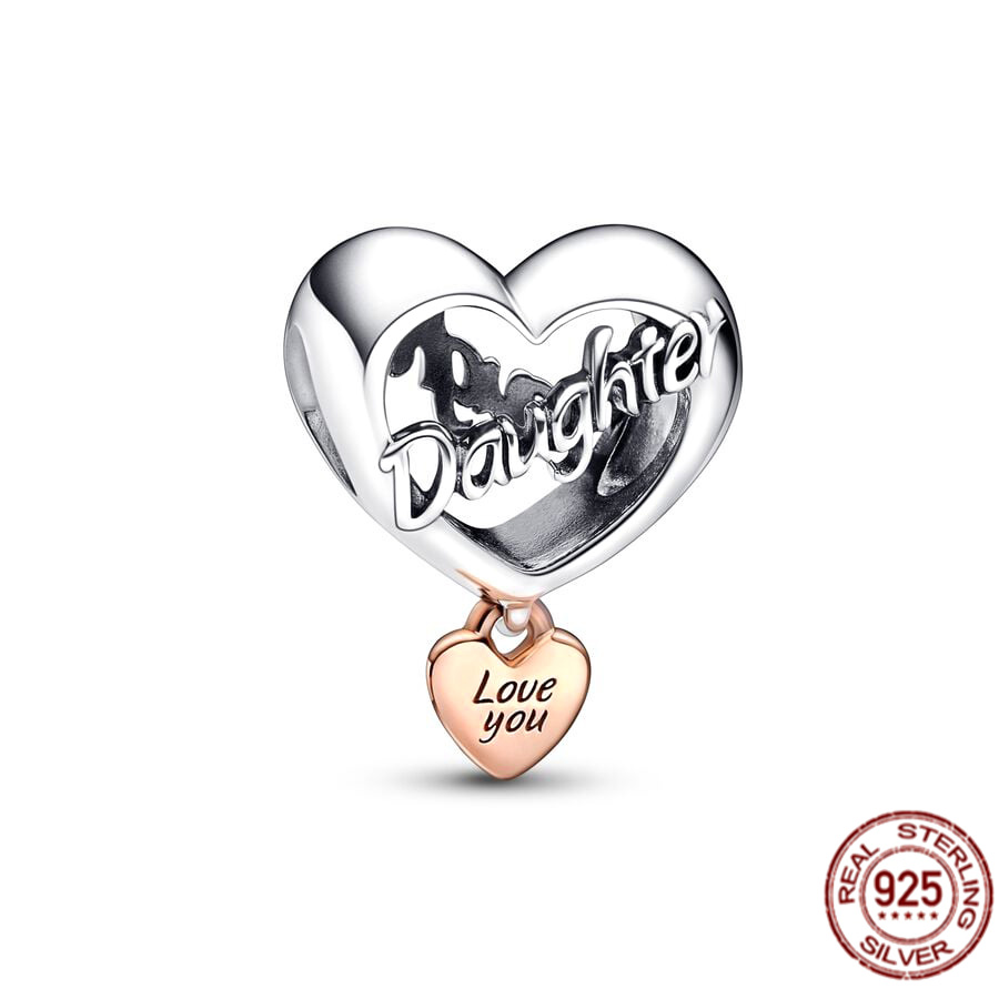 New Fashion 925 Sterling Silver Family Mother Daughter Sister Girlfriend Heartshaped Charm Beads S925 Snake Bracelet Jewelry