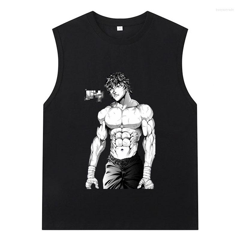 Men' T Shirts Mens Summer Leisure Baki Hanma Cotton Tank Top Men Anime Loose Casual Sleeveless Gym Tops Male Fashion Harajuku Clothing, Black 
Men' T Shirts Mens Summer Leisure Baki Hanma Cotton Tank Top Men Anime Loose Casual Sleeveless Gym Tops Male Fashion Harajuku Clothing, Black