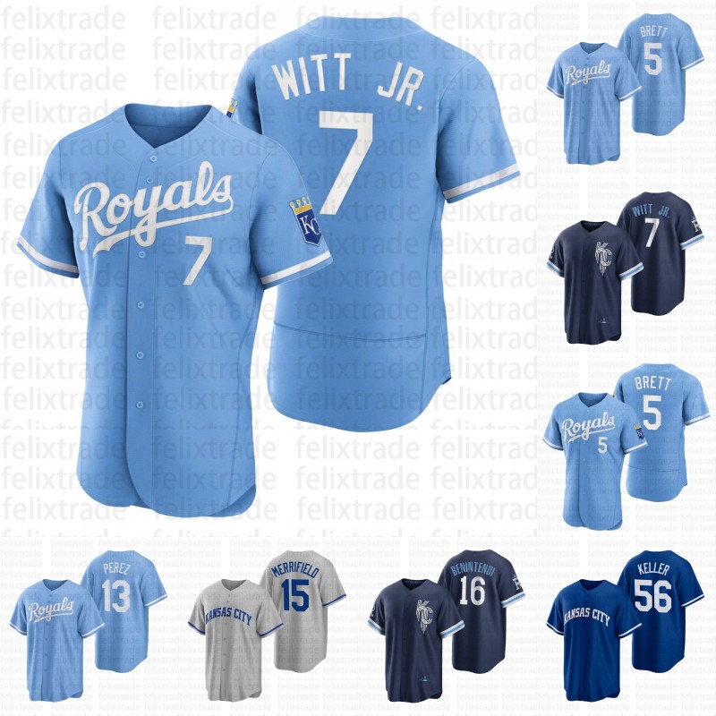 Bobby Witt Jr. 2022 City Connect Jersey Hunter Dozier Royals Salvador Perez George Brett Samad Taylor Andrew Benintendi Brad Keller Brady Singer Nicky Lopez