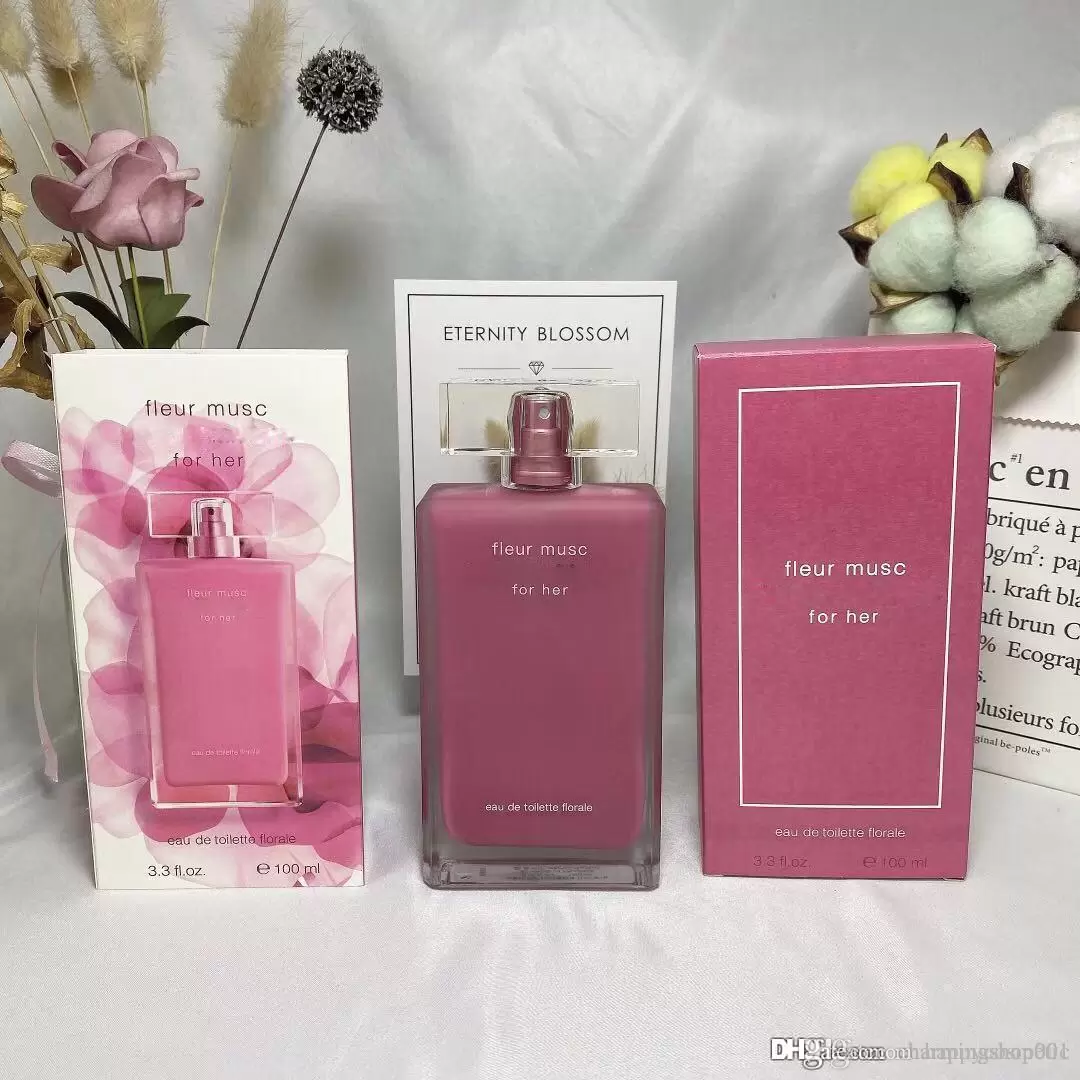 For Her Perfume 100Ml Musc Noir Rose Perfumes Women Fragrance 3.3Fl.Oz Eau De Parfum Long Lasting Good Smell EDP Floral Woman Cologne Spray Body Mist 