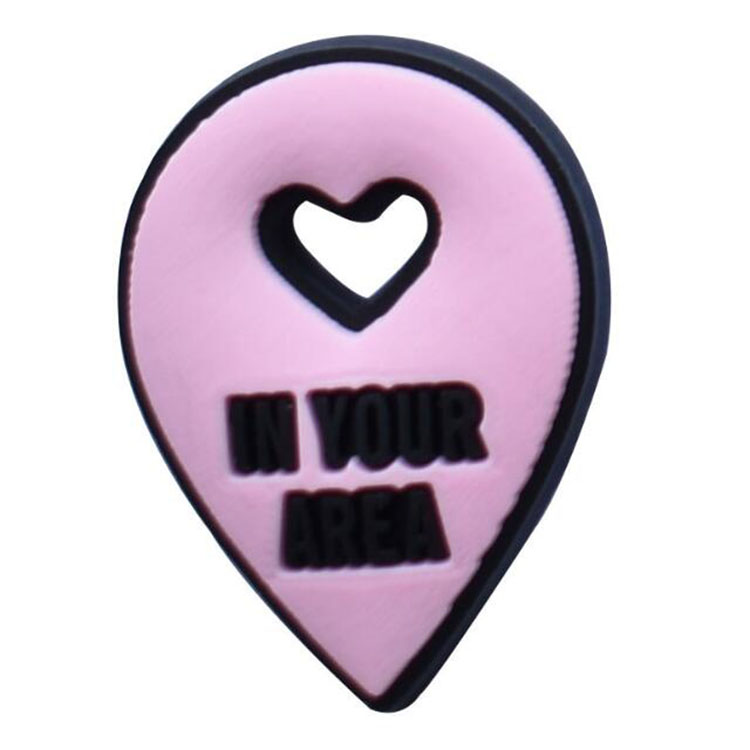 moq 100pcs custom black pink shoe flowers pvc soft rubber shoecharms buckle beach shoe diy decoration charm