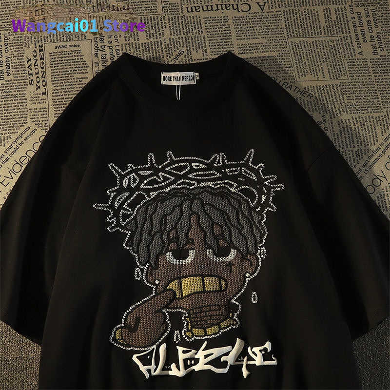 Men' T-Shirts American sty retro hiphop pixel cartoon short seved t-shirt for men and women ins summer loose high street coup top y2k 0304H23, White
Men' T-Shirts American sty retro hiphop pixel cartoon short seved t-shirt for men and women ins summer loose high street coup top y2k 0304H23, White
