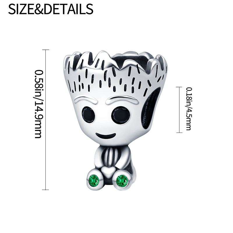 925 Pounds Silver New Fashion Charm for Pandora 2023 Green Leaf Diy Beaded Spring Tree Sprite Beaded Sterling Silver Beads Jewelry Accessories