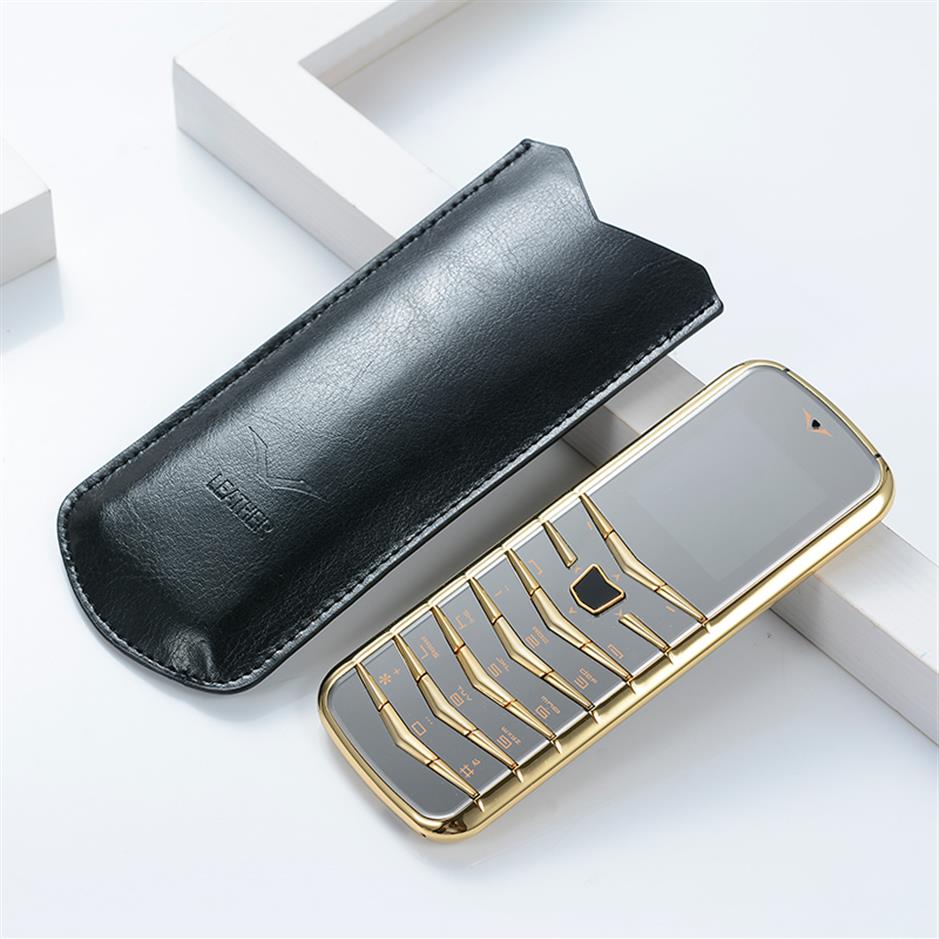 Unlocked V03 Bar Luxury Bluetooth Dial Metal Body Leather Senior Dual sim Card Mobile Phone Super Fashion Steel thin Cell phones234Z, Gold
Unlocked V03 Bar Luxury Bluetooth Dial Metal Body Leather Senior Dual sim Card Mobile Phone Super Fashion Steel thin Cell phones234Z, Gold