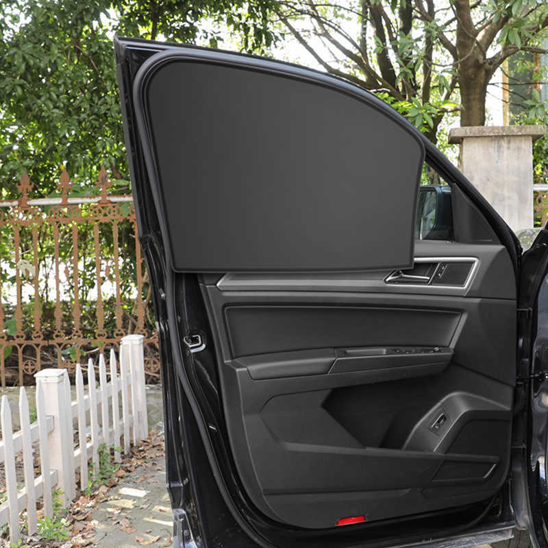 Magnetic Car Sun Curtain Anti UV Sunshade Auto Foldable Side Window Sun Protection Car Mosquito Net Interior Parts Accessories