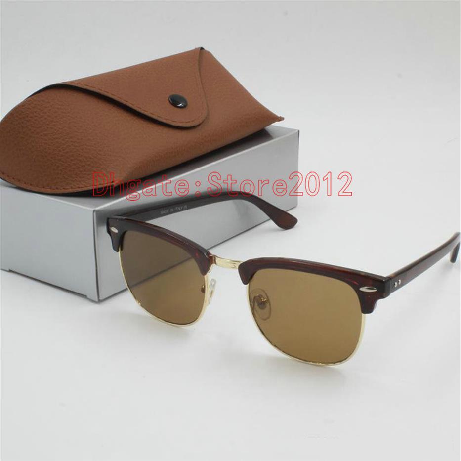 

sell New Master Sun glasses Metal hinge Sunglasses Plank black Sunglasses Club mens sunglasses womens glasses with brown cases224b