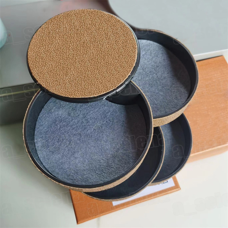 Brand Mini Size Jewelry Boxes Rotary Storage Box Rack Ear Clip Retro Multi-layer Organization Box with Orange Retail Gift Packaging