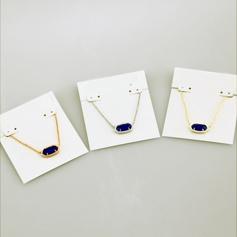 Pendant Necklaces Necklace Blue Glass Stone Real 18K Gold Plated Dangles Glitter Jewelries Letter Gift With free dust bag
Pendant Necklaces Necklace Blue Glass Stone Real 18K Gold Plated Dangles Glitter Jewelries Letter Gift With free dust bag