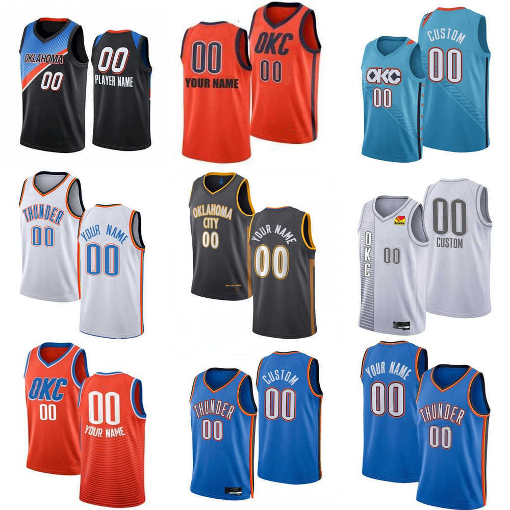 Men Women Youth Oklahoma''City Thunder''Custom 2 Shai Gilgeous-Alexander 5 Luguentz Dort 3 Josh Giddey 23 Tre Mann 7 Chet Holmgren Basketball Jerseys, Colour