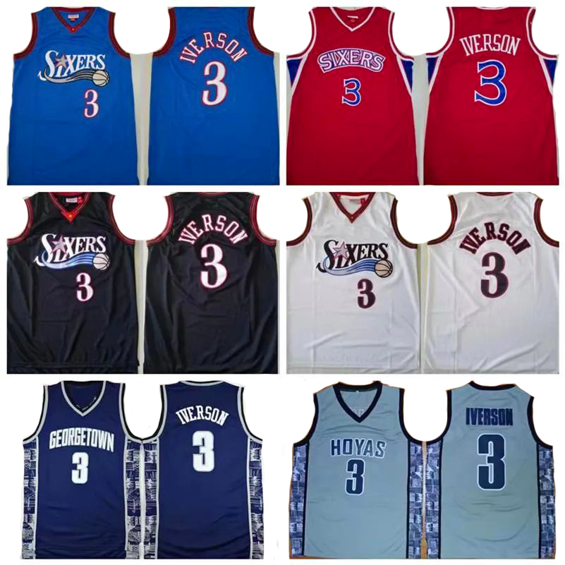 76erss retro Jersey Basketball Jerseys 3 Allen Iverson Mitchell & Ness Mesh Georgetown Hoyas College University vintage College Men, Colour 10
76erss retro Jersey Basketball Jerseys 3 Allen Iverson Mitchell & Ness Mesh Georgetown Hoyas College University vintage College Men, Colour 10