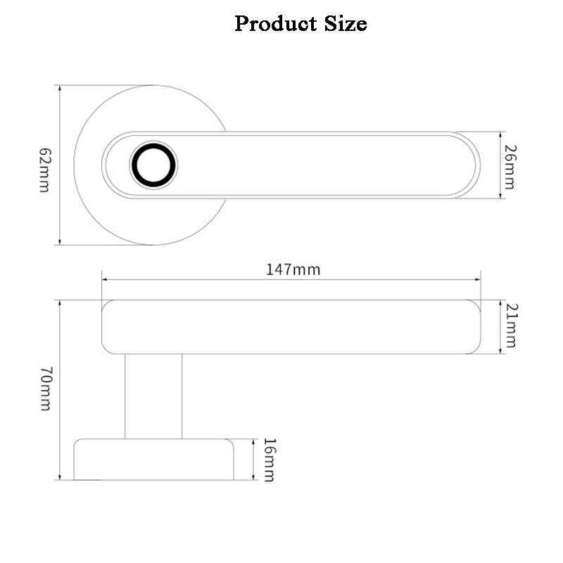 Smart Lock Bluetooth Lock TTLOCK Smart Home Door Lock Alexa Google home Biometric fingerprint lock Electric Handle Lock Wooden door J230303