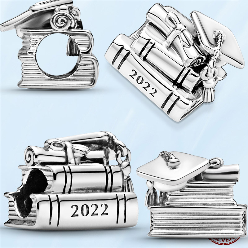925 Sterling Silver Graduation Certificate Charm Hanging Jewelry Suitable For Bracelet DIY Fashion Jewelry