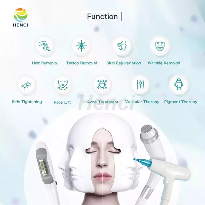 Multifunctional machine e light ipl rf beauty equipment elight skin care acne treatment use manual approved