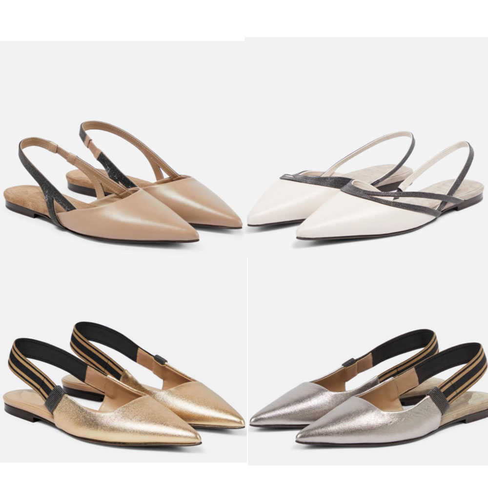 Summer Brunello Cucinell Sandals Fashion Leather Slingshot Flat Shoes Pointed Elegant Women Show Sexy Charm EU35-41
Summer Brunello Cucinell Sandals Fashion Leather Slingshot Flat Shoes Pointed Elegant Women Show Sexy Charm EU35-41