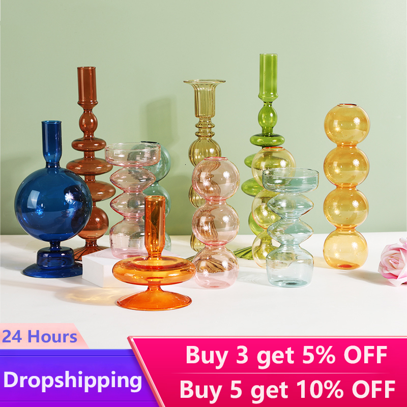 Candle Holders Nordic Glass candle holders romantic Dinner home decoration candlestick for birthday wending candle holder wax portavelas decor 230303
Candle Holders Nordic Glass candle holders romantic Dinner home decoration candlestick for birthday wending candle holder wax portavelas decor 230303