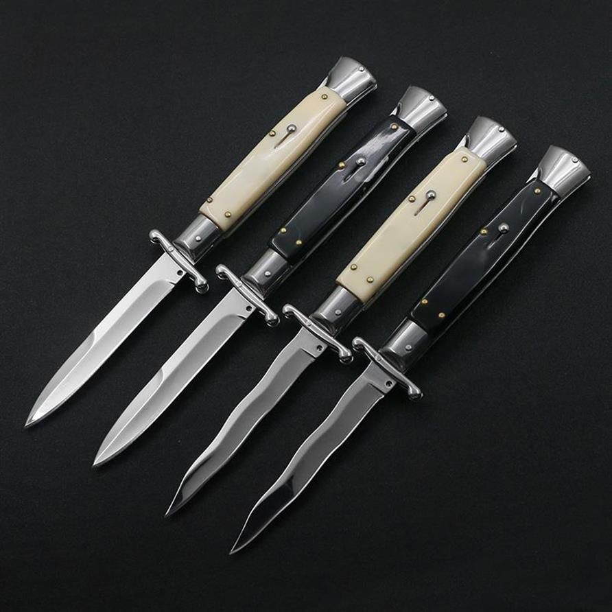 New 10 Inch EDC Italian Style Infidel Mafia Automatic Knife Single Action 440C Self Defense Hunting Camping Auto Knives Godfather 243S
New 10 Inch EDC Italian Style Infidel Mafia Automatic Knife Single Action 440C Self Defense Hunting Camping Auto Knives Godfather 243S