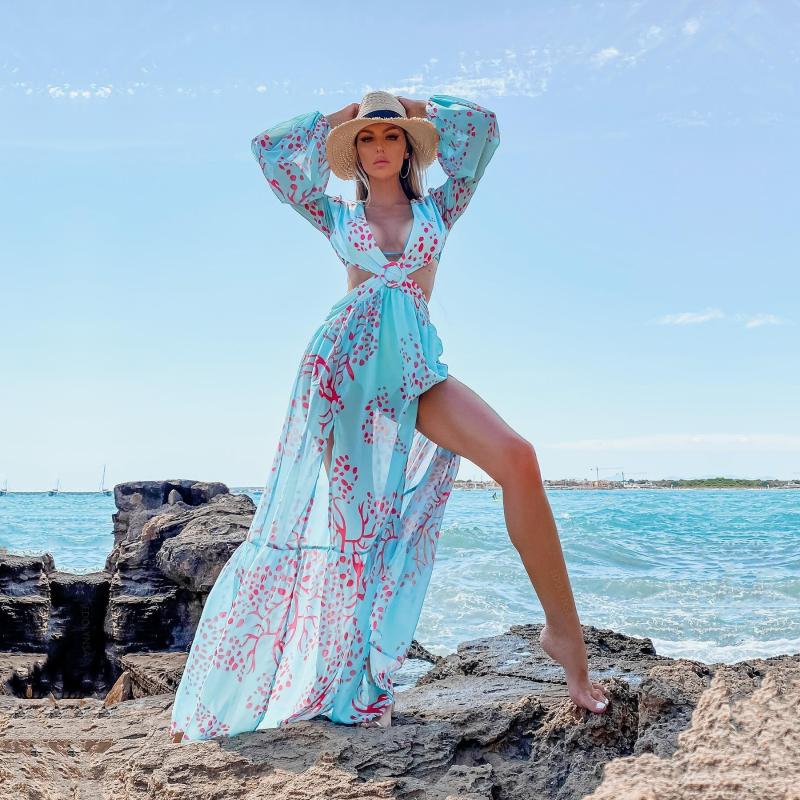 Women' Swimwear Sexy Bikini Long Sleeve Cover-ups Boho Print Loose Dress 2023 Autumn Women Plus Size Beachwear Swimsuit Cover Up Sarongs A9, Sky blue
Women' Swimwear Sexy Bikini Long Sleeve Cover-ups Boho Print Loose Dress 2023 Autumn Women Plus Size Beachwear Swimsuit Cover Up Sarongs A9, Sky blue