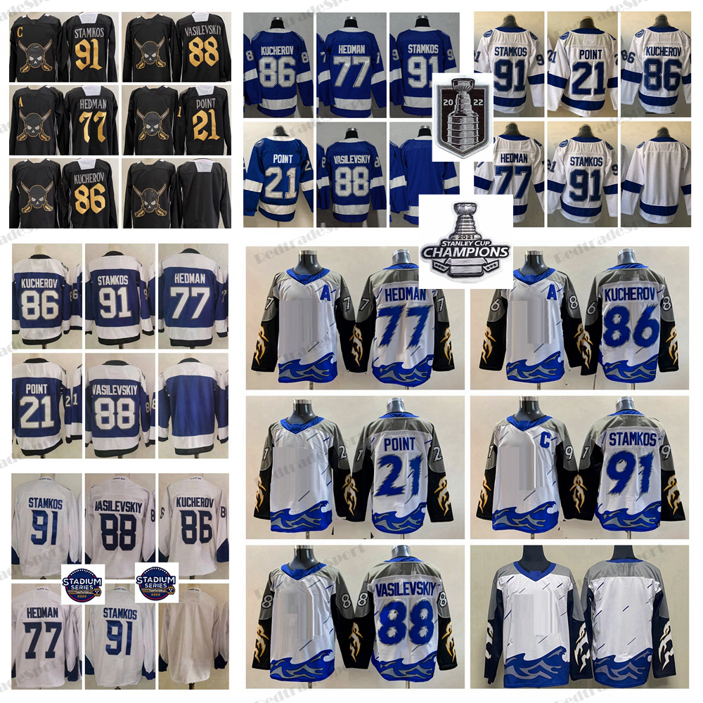 2023 Reverse Retro Steven Stamkos Nikita Kucherov Hockey Jerseys Stadium Series Victor Hedman Brayden Point Andrei Vasilevskiy Stanley Cup Final Champions Shirt, Black 2022 final
2023 Reverse Retro Steven Stamkos Nikita Kucherov Hockey Jerseys Stadium Series Victor Hedman Brayden Point Andrei Vasilevskiy Stanley Cup Final Champions Shirt, Black 2022 final