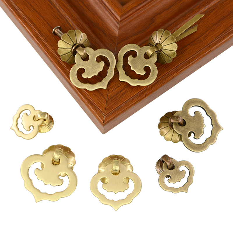 Antique Drawer Door Handles Furniture Wardrobe handle Cabinet Shoe Knob Round Cone Pull Ring Flower Hardware