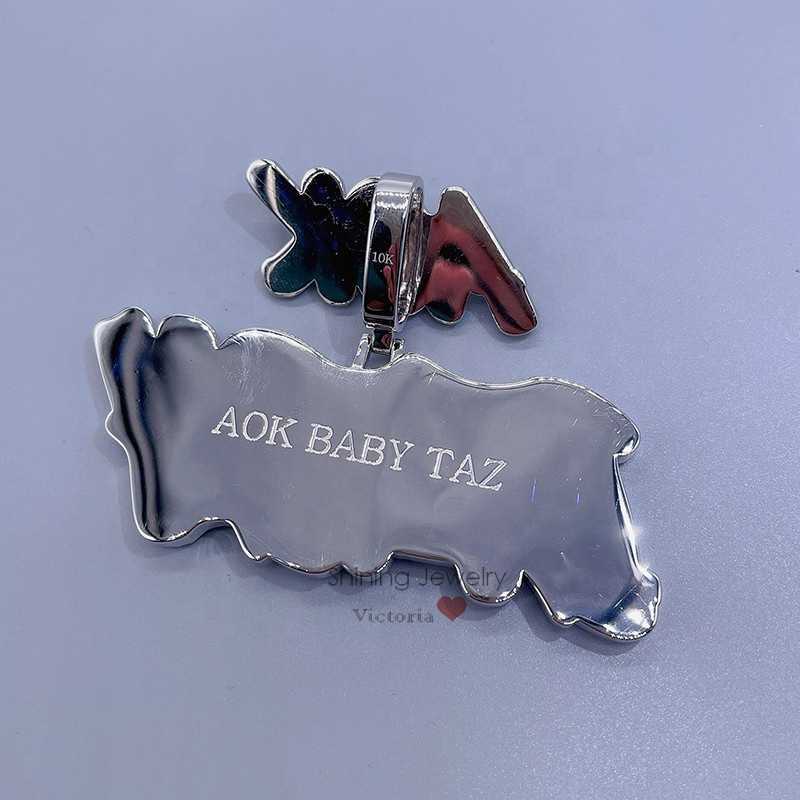 925 Sterling Silver Lab Diamonds Moissanite Custom Made Initial Letter Name Pendant Necklace