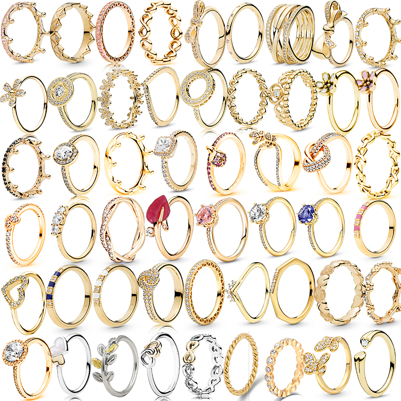 925 Silver Women Fit Pandora Ring Original Heart Crown Fashion Rings Authentic Sterling Gold Color Princess Crown Sparkling Love Heart
925 Silver Women Fit Pandora Ring Original Heart Crown Fashion Rings Authentic Sterling Gold Color Princess Crown Sparkling Love Heart