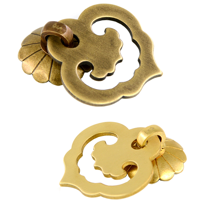Antique Drawer Door Handles Furniture Wardrobe handle Cabinet Shoe Knob Round Cone Pull Ring Flower Hardware
