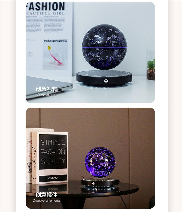 Table Clocks Bedside Nightlight Netred magnetic suspension moon lamp simple bedside table lamp magnetic suspension star ball moon small night light pe