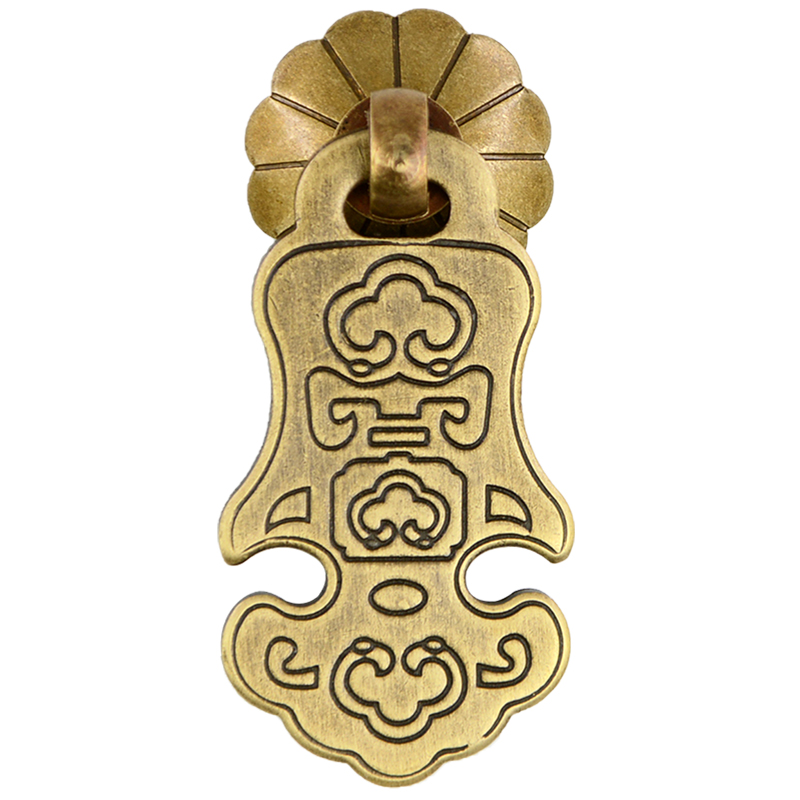 Brass Antique Drawer Door Handles Furniture Hardware Wardrobe Cabinet Shoe Knob Round Cone Pull Ring