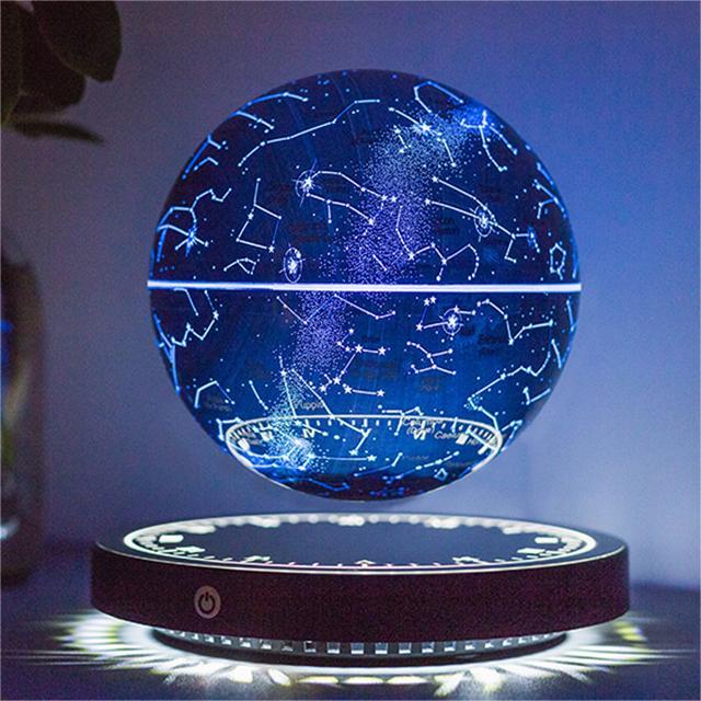 Table Clocks Bedside Nightlight Netred magnetic suspension moon lamp simple bedside table lamp magnetic suspension star ball moon small night light pe