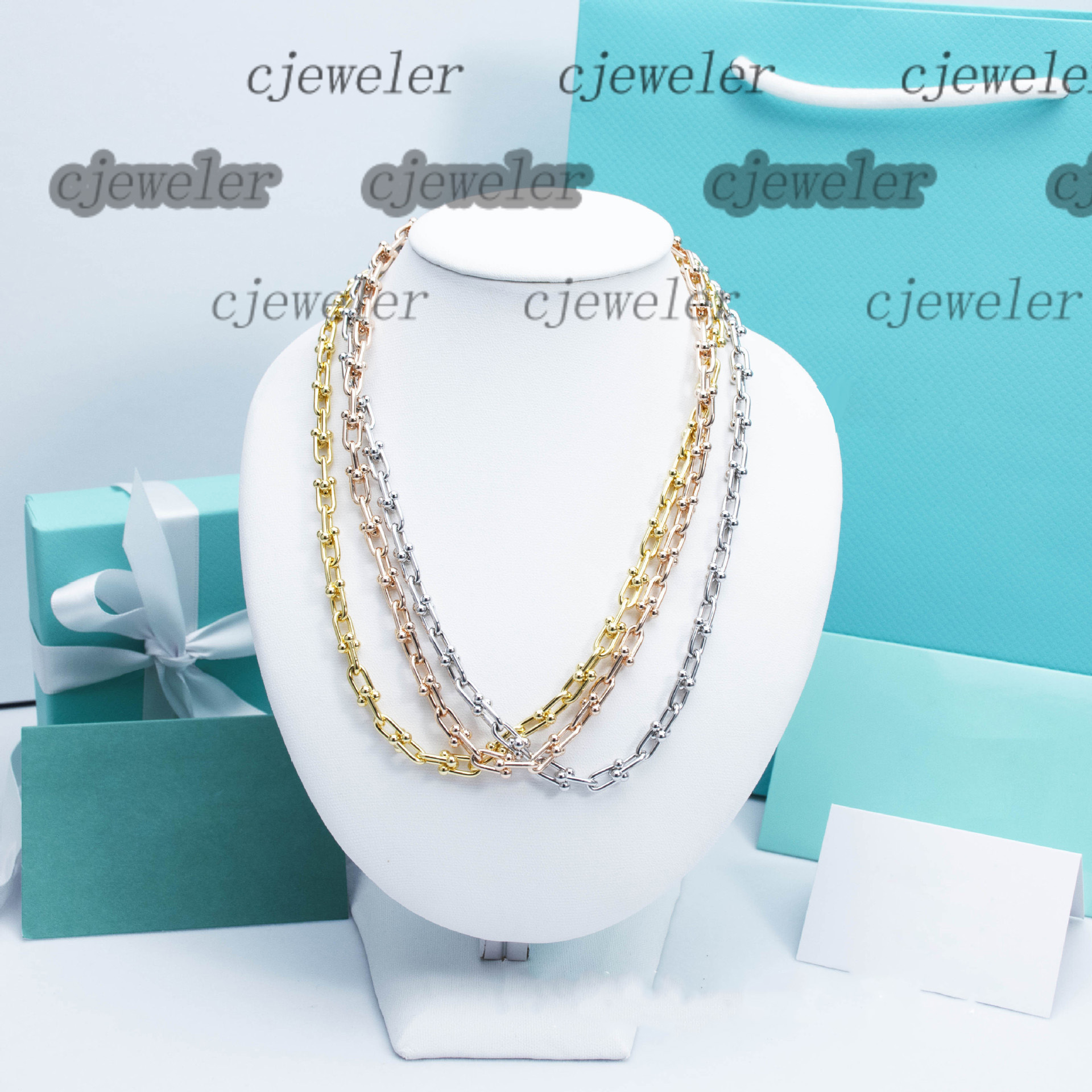 pendant necklaces letter T SaviU type Lock Buckle 925 silver plating 18K gold thick chains luxury for womens wedding bijoux cjewelers
pendant necklaces letter T SaviU type Lock Buckle 925 silver plating 18K gold thick chains luxury for womens wedding bijoux cjewelers
