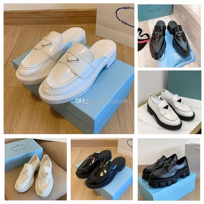 Slippers Designer womens loafer Top Quality Mules Classic Platform Casual Shoes prada Women Slippers Black White Fashion Genuine Leather thick ZAZ, Black slippers
Slippers Designer womens loafer Top Quality Mules Classic Platform Casual Shoes prada Women Slippers Black White Fashion Genuine Leather thick ZAZ, Black slippers
