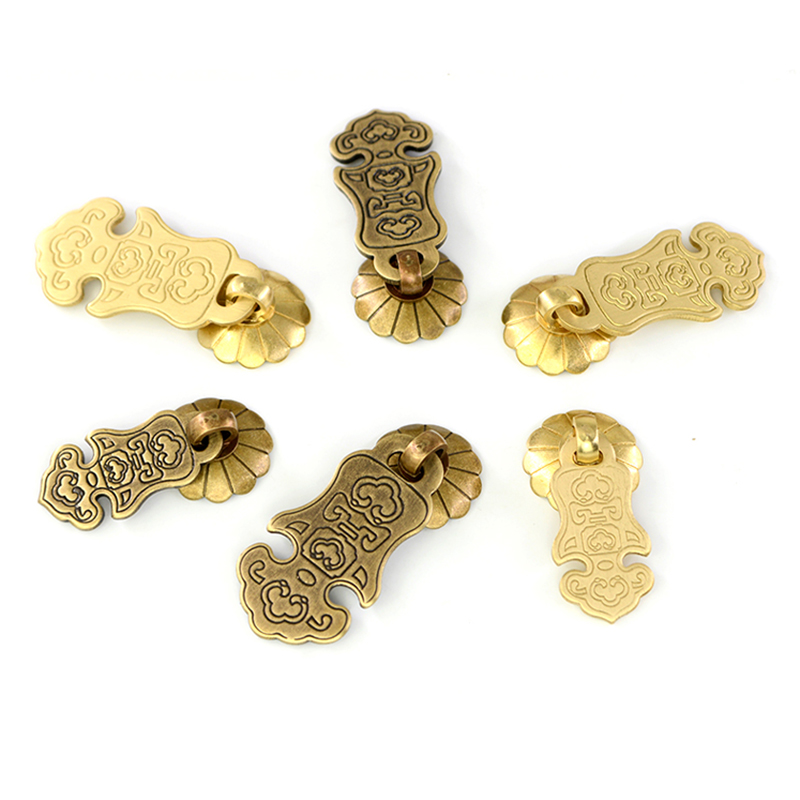 Brass Antique Drawer Door Handles Furniture Hardware Wardrobe Cabinet Shoe Knob Round Cone Pull Ring