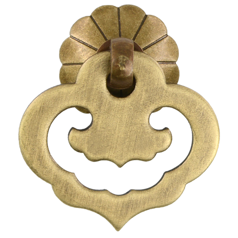 Antique Drawer Door Handles Furniture Wardrobe handle Cabinet Shoe Knob Round Cone Pull Ring Flower Hardware