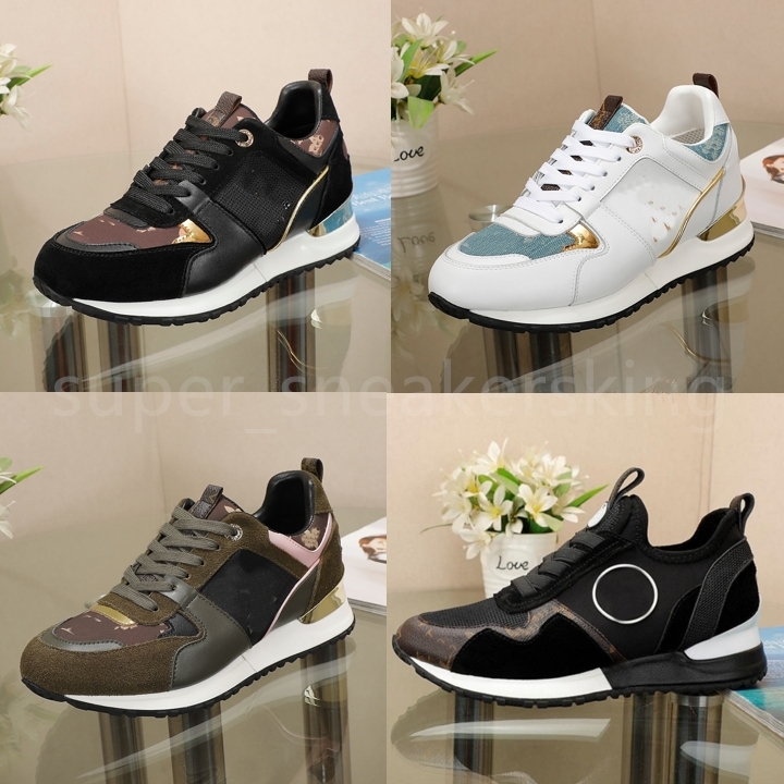 Top Men Classic RUN AWAYS Sneakers Designer Shoes Women Luxury Leather Trainers Fashion Rubber Outsole Sneaker Mixed Color Chaussures Original Box size 35-45