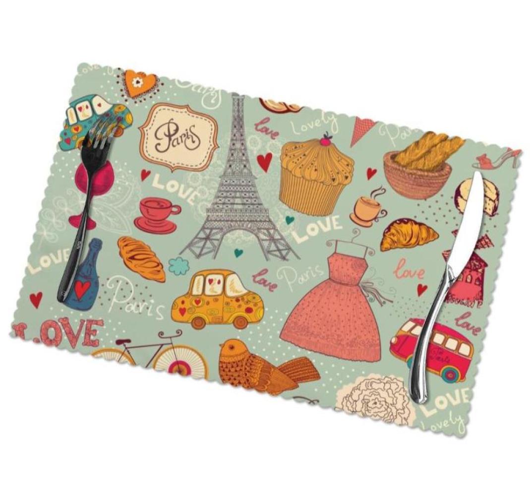 Mats Pads Tableware Pad Placemats 6 Pcs Table Mat NonSlip Set Of Paris Symbols 1 For Dining1475181
Mats Pads Tableware Pad Placemats 6 Pcs Table Mat NonSlip Set Of Paris Symbols 1 For Dining1475181