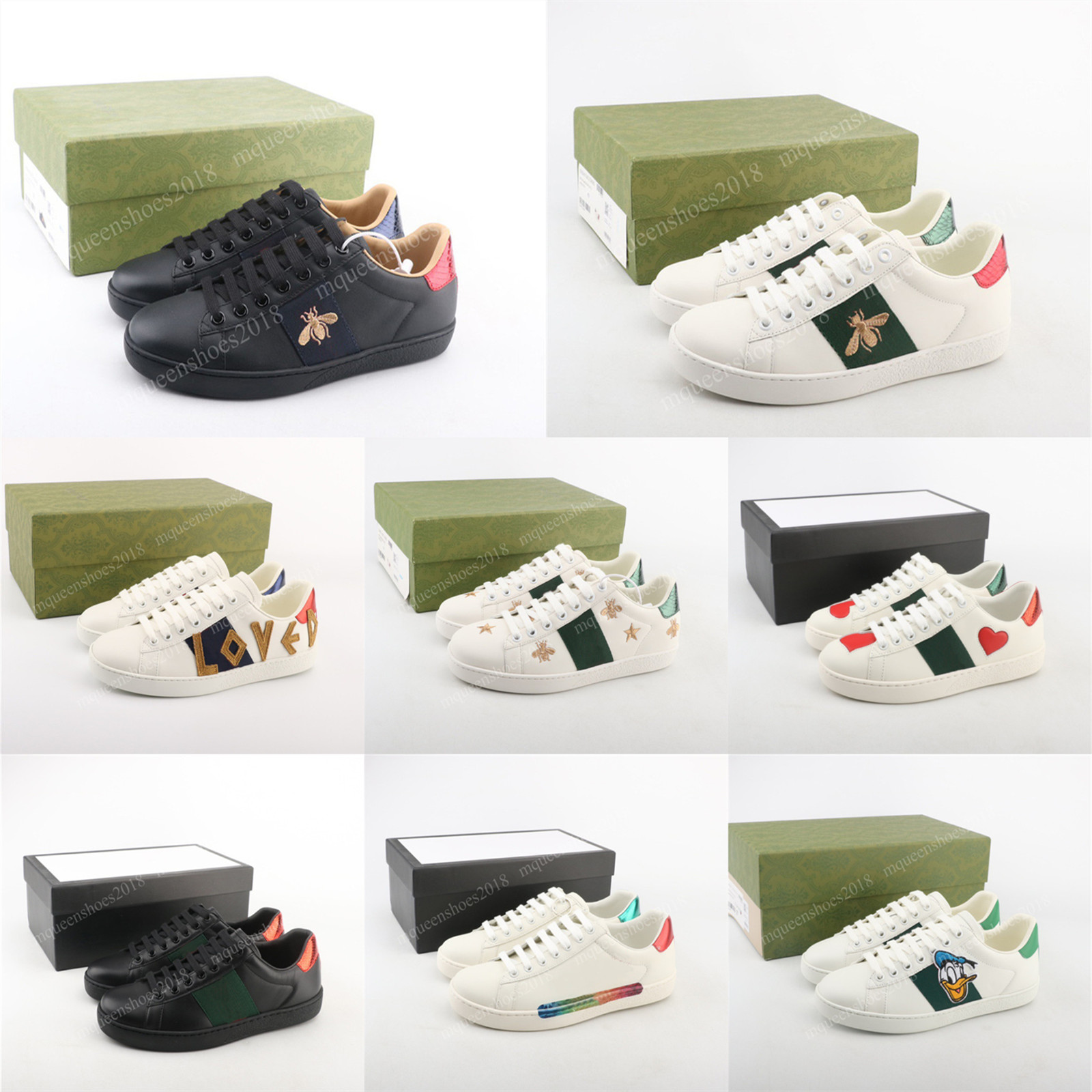 2023 Designer Luxury Casual Shoes Mens Women Sneakers Loafers White ACE Embroidery Bee Tiger Head Snake Chaussures Decontractees Trainers Scarpes with Box, Color09
2023 Designer Luxury Casual Shoes Mens Women Sneakers Loafers White ACE Embroidery Bee Tiger Head Snake Chaussures Decontractees Trainers Scarpes with Box, Color09
