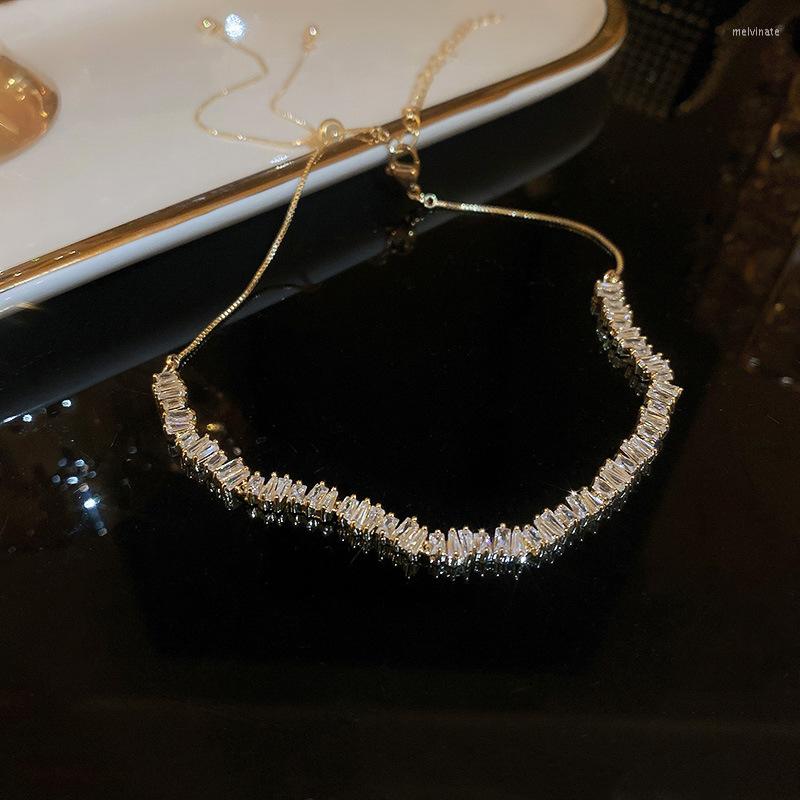 Charm Bracelets Korean Elegant Fashion Rhinestone Zircon Gold Plated Bracelet For Women Adjustable Female Wedding Party Jewelry
Charm Bracelets Korean Elegant Fashion Rhinestone Zircon Gold Plated Bracelet For Women Adjustable Female Wedding Party Jewelry