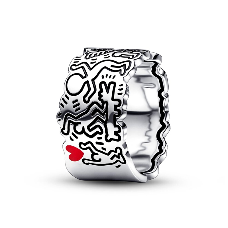 Original S925 Pure Bank Popular Love Ring Is Suitable for DIY Fashion Jewelry Accessories