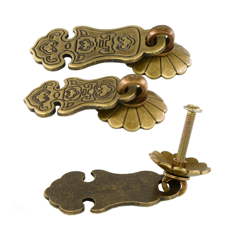 Brass Antique Drawer Door Handles Furniture Hardware Wardrobe Cabinet Shoe Knob Round Cone Pull Ring