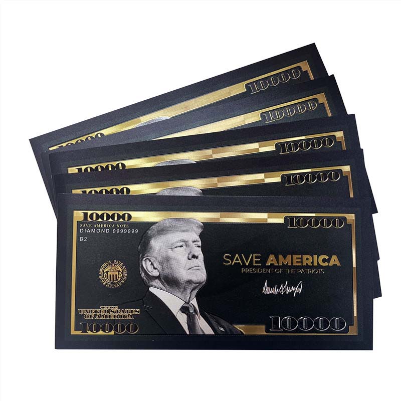 Donald Trump 1000-10000 Gold Foil Banknote Party Favor Banknote Presidential Election Fake Bank Note
Donald Trump 1000-10000 Gold Foil Banknote Party Favor Banknote Presidential Election Fake Bank Note