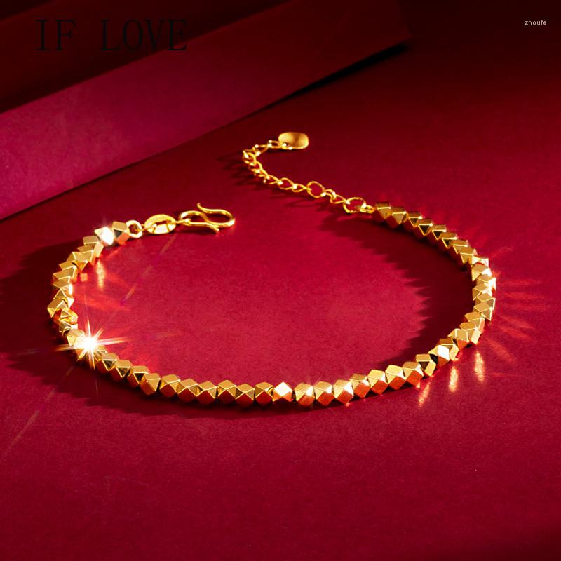 Charm Bracelets IF Love Classic Golden Geometric Beaded Fashion Korean Chic For Women Traf Lady Gift High Quality Jewelry Wholesale
Charm Bracelets IF Love Classic Golden Geometric Beaded Fashion Korean Chic For Women Traf Lady Gift High Quality Jewelry Wholesale
