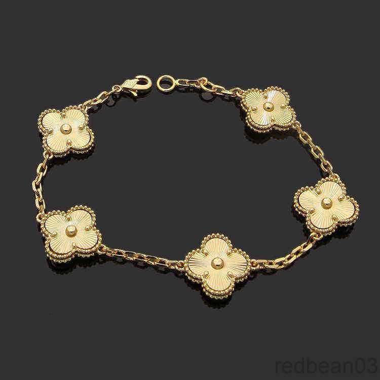 Luxury Designer Link Chain Bracelet Four-leaf Cleef Clover Womens Fashion 18k Gold Bracelets Jewelry U6 1
Luxury Designer Link Chain Bracelet Four-leaf Cleef Clover Womens Fashion 18k Gold Bracelets Jewelry U6 1