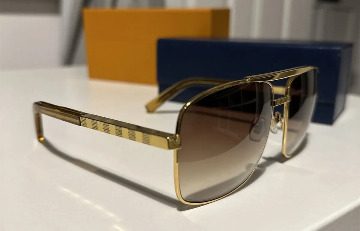 Fashion Classic Attitude Z0259E Sunglasses For Men Metal Square Gold Frame UV400 Unisex Vintage Style Attitude Sunglasses Protection Eyewear With Box CASE