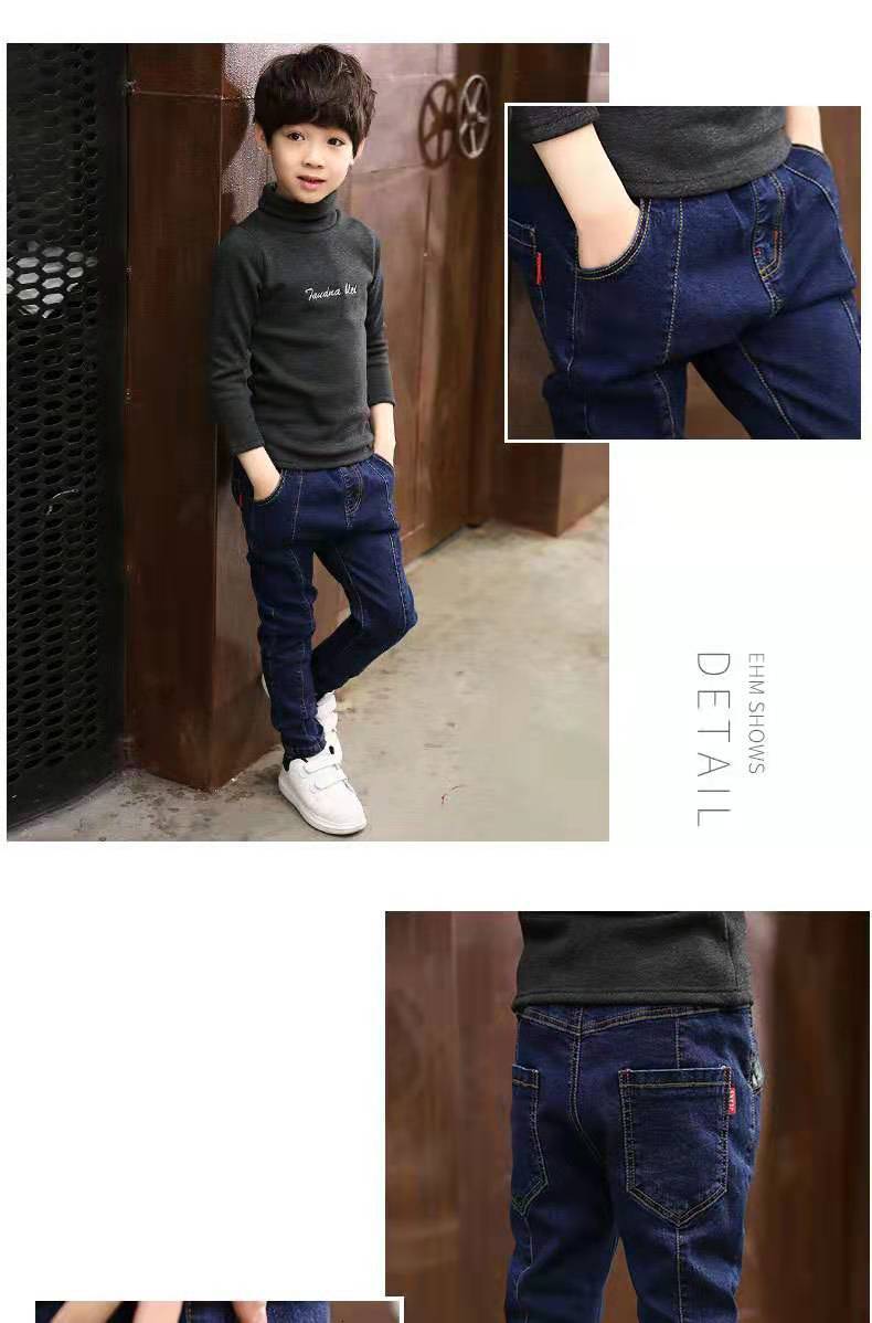 Jeans spring boys jeans student denim pants toddler girl jeans big kids jeans clothing long trousers cowboy baby boy 230306