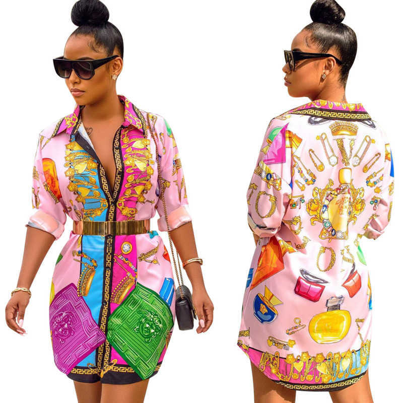 J2136 Fashion Women's Clothing Clash Casual Printed Blouse Loose Luxury Tops, Multi1
J2136 Fashion Women's Clothing Clash Casual Printed Blouse Loose Luxury Tops, Multi1