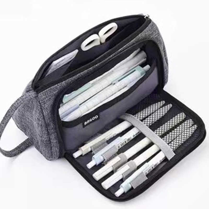 Pencil Bags Large Capacity Pencil Case Kawaii School Students Stationery Pen Storage Bag Box Pencil Cases Bags Office Stationary Supplies J230306