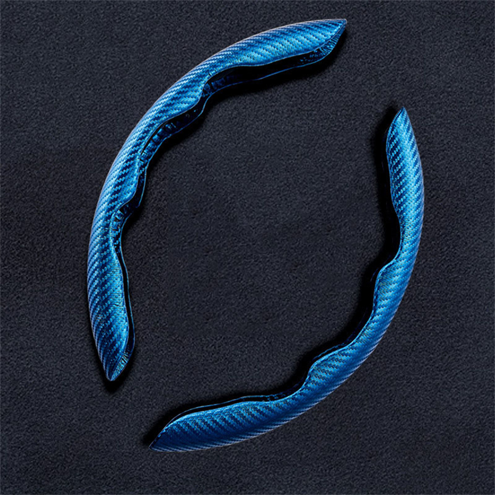 1Pair Universal Car Steering Wheel Booster Cover Carbon Fiber Look Non-Slip Interior Decoration Accessories for Auto Deco