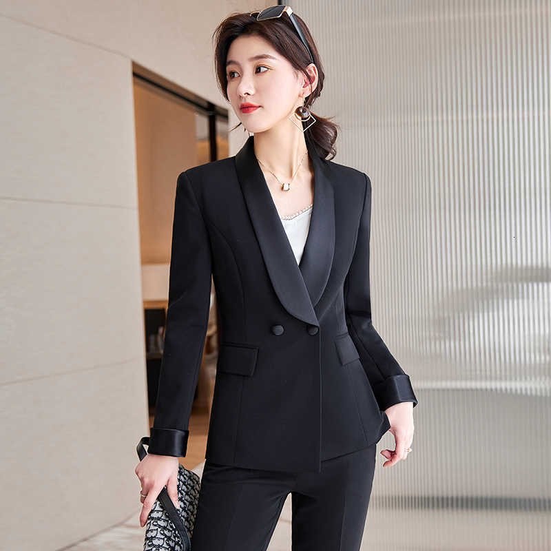 Women's Suits Blazers Elegant Pink Formal Professional Women Business Suits Spring Summer Uniform Styles Office Work Wear Suits Career Interview 